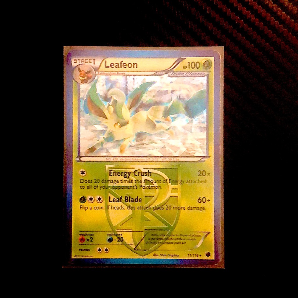 Pristine Holographic leafeon 11/16 eevee evolution